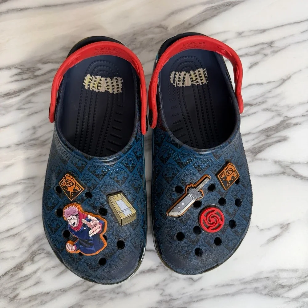 Jujutsu Kaisen Classic Kids Crocs Size J5 Japanese Manga Anime Slip On Shoes